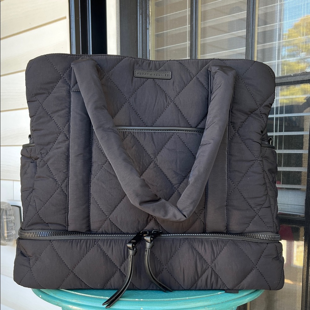 Poppy and Peonies The Voyager Quilted in Black